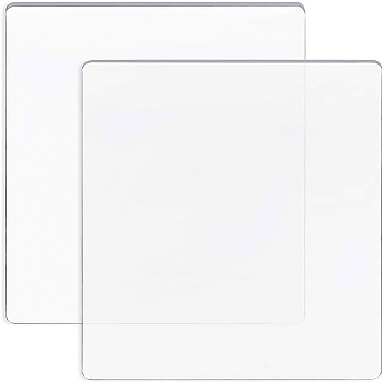 Transparent Acrylic Pressure Plate, Cutting Pads, Rectangle, Clear, 19.5x15x0.3cm, 19.5x15x0.5cm, 2pcs/set