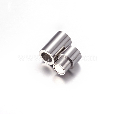 304 Stainless Steel Magnetic Clasps with Glue-in Ends(STAS-K006-10C)-3