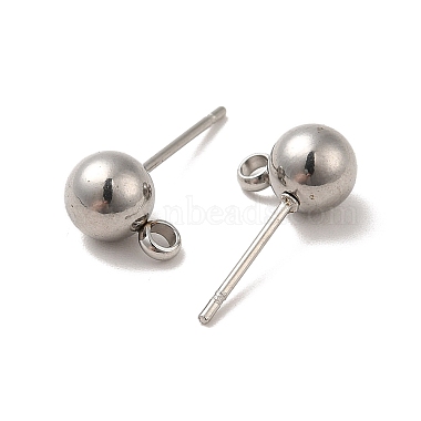 Original Color Stainless Steel Stud Earring Findings(X-STAS-E026-1)-2