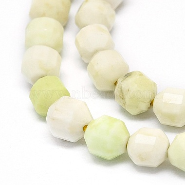 Brins de perles de turquoise citron naturel(G-O201C-06)-3