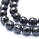 Chapelets de perles en spinelle noir naturel(G-D0010-12-8mm)-3