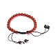 Bracelets de perles de grenat / cornaline naturelles(BJEW-JB04337-02)-3