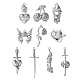 10Pcs 10 Style Halloween Theme Rack Plating Alloy Pendants(FIND-YW0003-84)-1