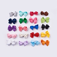 Grosgrain Bowknot Alligator Hair Clips, with Iron Alligator Clips, Mixed Color, 40~50x70~82x25~30mm(PHAR-WH0002-M)