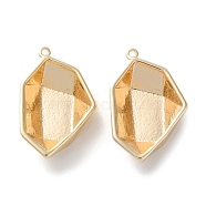 Brass Pendant Rhinestone Settings, Nuggets, Real 18K Gold Plated, 21.5x13.5x4.5mm, Hole: 1mm(KK-C079-13G)