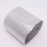 24 Rows Plastic Mesh Rhinestone Trimming, Rhinestone Cup Chains, Silver, 121x1mm, 2yards/roll(DIY-WH0183-43A)