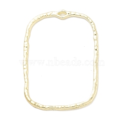 Rack Plating Alloy Pendants, Lead Free & Cadmium Free & Nickel Free, Rectangle Charms, Golden, 45x32x1.5mm, Hole: 3x1.5mm(PALLOY-F311-16G)