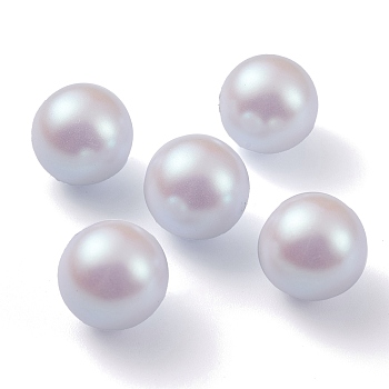 POM Plastic Beads, Imitation Pearl, Center Drilled, Round, Light Steel Blue, 13.6mm, Hole: 1.2mm