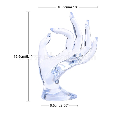 Plastic Ring Display Hand Model(DIY-I047-04A)-2