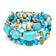 bracelet style wrap à trois boucles en perles d'alliage et de résine(BOHO-PW0001-044I)-1