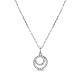 TINYSAND 925 Sterling Silver Cubic Zirconia Ring Pendant Necklaces(TS-N318-S)-1