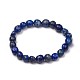 Natural Lapis Lazuli Stretch Beaded Bracelets(BJEW-K213-C16)-1