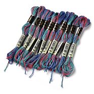 10 Skeins 6-Ply Polyester Embroidery Floss, Cross Stitch Threads, Segment Dyed, Light Sea Green, 0.5mm, about 8.75 Yards(8m)/skein(OCOR-K006-A61)