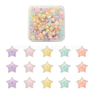 Yilisi 200Pcs 5 Colors Transparent Acrylic Beads, Bead in Bead, Faceted, Star, Mixed Color, 14x15x8.5mm, Hole: 2mm, 40pcs/color(TACR-YS0001-04)