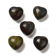Natural Dragon Blood Beads, Heart, 14.5~15x14.5~15x8.5mm, Hole: 1.5mm(G-K248-A17)