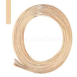 Flat Natural Bamboo Wicker Strips, Solid Weaving Material, for DIY, Furniture Knitting, BurlyWood, 10x0.5mm, 3m/strands, 20 strands/bundle(AJEW-WH0258-950A)