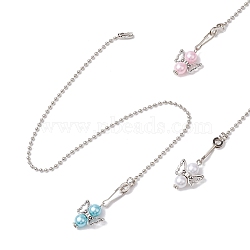 Alloy with Plastic Chain Extende End Chains, Angle, Mixed Color, 346mm(FIND-JF00133)