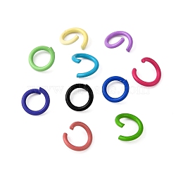 Iron Jump Rings, Open Jump Rings, Mixed Color, 17 Gauge, 8~8.5x1.2mm, Inner Diameter: 5~6mm(IFIN-F149-F)