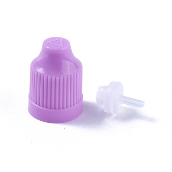 Plastic Bottle Caps, with Teardrop Head, Violet, 27x20mm and 17x11.5mm