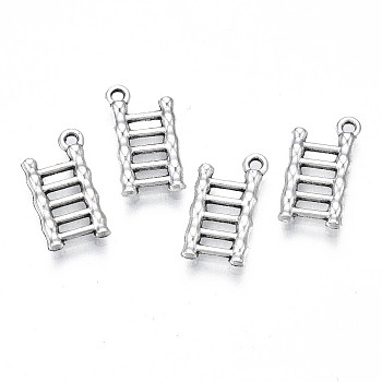 Tibetan Style Alloy Charms, Lead Free & Cadmium Free, Ladder, Antique Silver, 15x8x2mm, Hole: 1.2mm, about 862pcs/500g