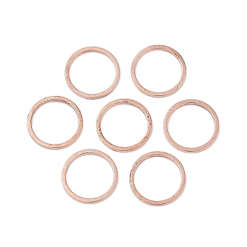 Rack Plating Brass Linking Rings, Cadmium Free & Lead Free, Long-Lasting Plated, Ring, Rose Gold, 10x1mm, Inner Diameter: 8.5mm