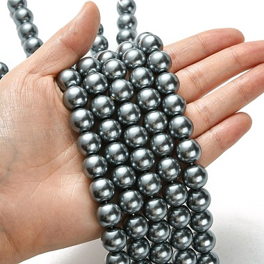 Eco-Friendly Glass Pearl Beads Strands(HY-A008-12mm-RB077)-4