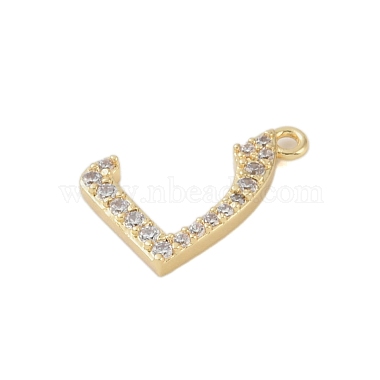 Rack Plating Brass Micro Pave Clear Cubic Zirconia Pendants(KK-A224-03K-G)-2