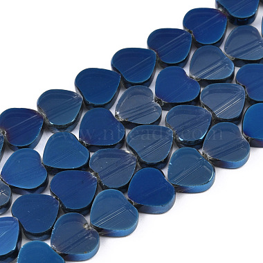 Medium Blue Heart Glass Beads