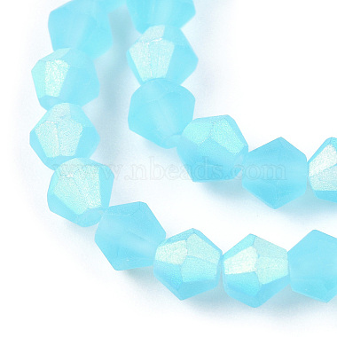 Imitate Austrian Crystal Bicone Frosted Glass Beads Strands(GLAA-F029-TM2mm-A20)-3
