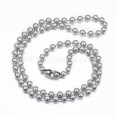 304 шариком из нержавеющей стали цепи ожерелья(BJEW-H446-04)-2