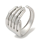 304 Stainless Steel Open Cuff Ring(RJEW-C067-17P)-1