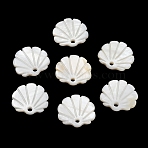 Natural Freshwater Shell Pendants, Shell Shape Charm, White, 17.5~18x18.5~19x2.5~3mm, Hole: 2mm(SH-CBA93AD-11)