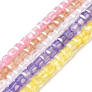 Cubic Zirconia Bead Strands, Faceted Square, Mixed Color, 2.5x2.5x2.5mm, Hole: 0.6mm, about 159~160pcs/strand, 14.57''~14.76''(37~37.5cm)(ZIRC-P109-01A-M)