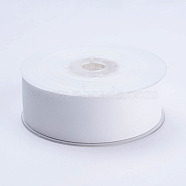 Double Face Matte Satin Ribbon, Polyester Satin Ribbon, White, (1-1/2 inch)38mm, 100yards/roll(91.44m/roll)(SRIB-A013-38mm-000)