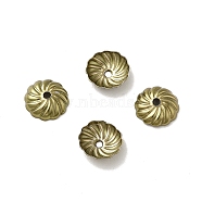 Ion Plating(IP) 304 Stainless Steel Bead Caps, Flower, Antique Bronze, 7x2mm, Hole: 1mm(STAS-G075-10AB)