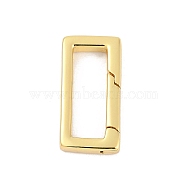 Brass Spring Ring Clasps, Rectangle, Real 18K Gold Plated, 18x9.5x3mm(KK-M311-26G)