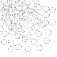 Elite 80Pcs 925 Sterling Silver Round Rings, Soldered Jump Rings, Closed Jump Rings, Silver, 21 Gauge, 4x0.7mm(STER-PH0001-48)