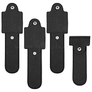 SUPERFINDINGS 4Pcs PU Leather Razor Sheath, with Iron Snap Closure, Black, 141x58x8.5mm, Inner Diameter: 109x30mm(AJEW-FH0002-72A)