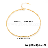 S925 Silver Micro-Inlaid Colorful Zircon Necklace Fashionable and Versatile(MO5140-2)