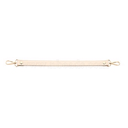 PU Leather Bag Strap, with Alloy Swivel Clasps, Flat, Bag Replacement Accessories, Antique White, 37x1.85x0.3cm(FIND-WH0075-26G-05)