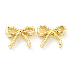 Rack Plating Alloy Beads, Bowknot, Golden, 12x16x5mm, Hole: 2mm(PALLOY-I221-04G)