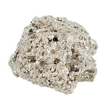 Nuggets Natural Pyrite Display Decorations, Feng Shui Ornaments, 42~45x31~40x26~36mm, about 78~90.6g/pc, 1pc/set
