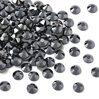 Preciosa&reg Crystal Hotfix Flatback Stones, Czech Crystal, Round(438 11 612 Chaton Rose VIVA 12 &reg), 23980 272 Hematite, SS6(1.9~2.1mm)