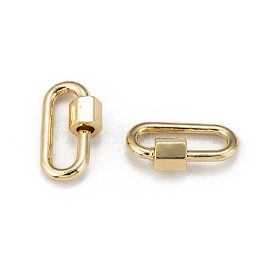 Brass Screw Carabiner Lock Charms(KK-T047-08G)-2