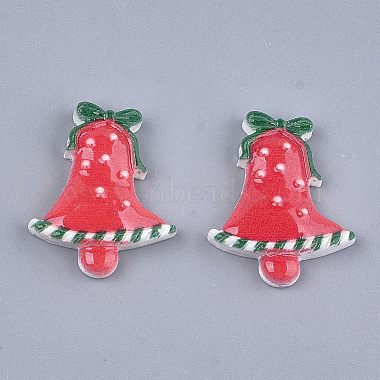 Red Bell Resin Cabochons