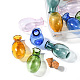 10Pcs 5 Colors Oval Glass Cork Bottles Ornament(DJEW-FS0001-01)-4