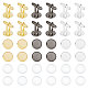 12Pcs 3 Colors Brass Cuff Button(BUTT-UN0001-22)-1