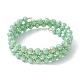 bracelet de style wrap perlé rondelle de verre(BJEW-JB09965-04)-1