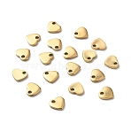 Ion Plating(IP) 304 Stainless Steel Charms, Stamping Blank Tag, Heart, Golden, 5x6x1mm, Hole: 1mm(STAS-L234-045A-G-01)