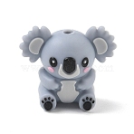 Animal Theme Silicone Beads, Focal Beads, Koala, 23x27x16mm, Hole: 2.7mm(SIL-E013-03D)